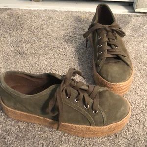 Green espadrille sneakers